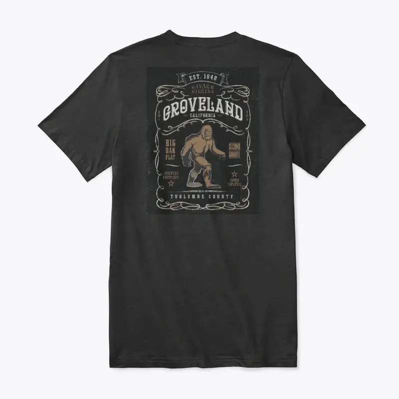 Groveland, California Back V-Neck Tee 